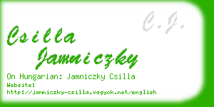 csilla jamniczky business card